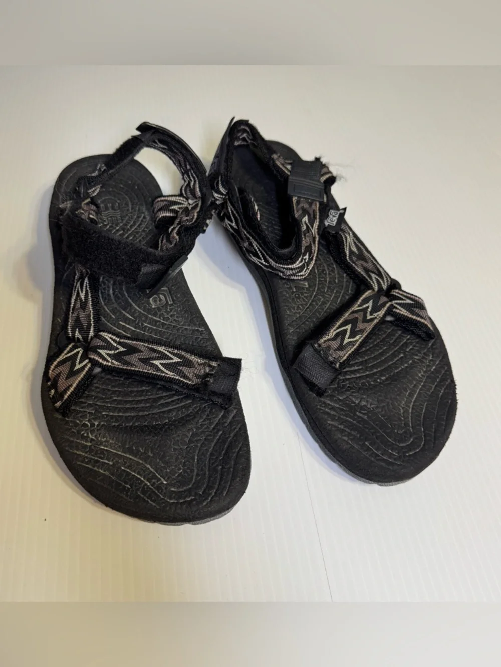 Vintage Teva Terradactyl Mens 12 Sport Sandals Zigzag Gorpcore Black